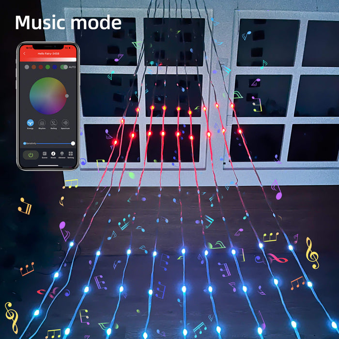 Christmas Decorations Star String Lights 344 RGBW LED DIY Effects