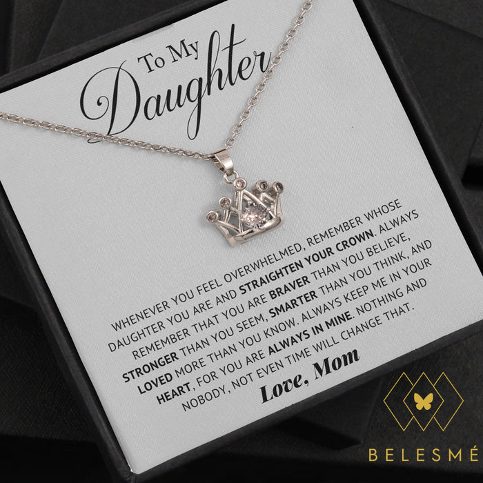 Daughter - Always In Heart - Crown Necklace